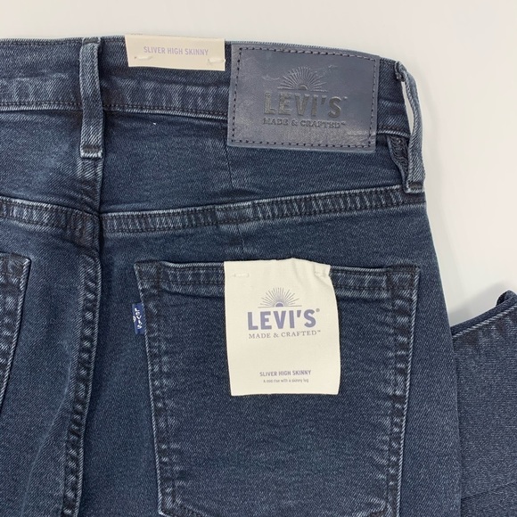 Levis Made & Crafted Jeans Size 27 High Skinny Zip Leg Dark Wash Black Mid Rise - Picture 12 of 13